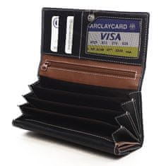 Delami Dámská kožená peněženka Delami Carla, koňak-černá