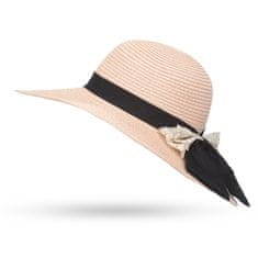 Aleszale Dámský slaměný klobouk na léto - Pudrově růžová