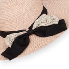 Aleszale Dámský slaměný klobouk na léto - Pudrově růžová