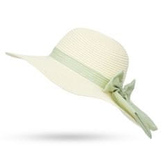 Aleszale Dámský slaměný klobouk na léto, pastel - Ecru