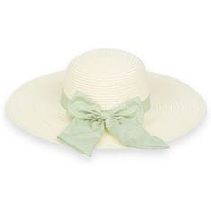 Aleszale Dámský slaměný klobouk na léto, pastel - Ecru