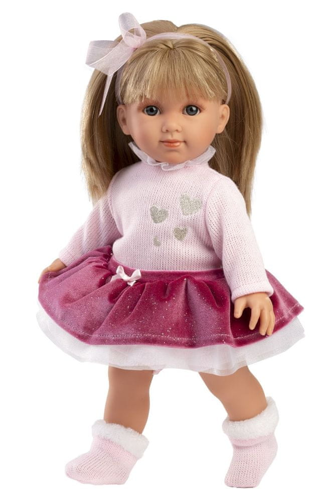 Levně Llorens 53552 ELENA - realistická panenka s měkkým látkovým tělem - 35 cm