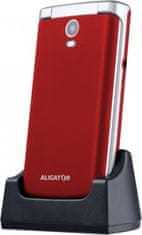 Aligator V710 Senior červeno-stříbrný+st.nab.
