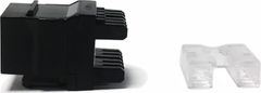 Emos DATACOM UTP Keystone Cat5e černý Dual Slim zadní zářez