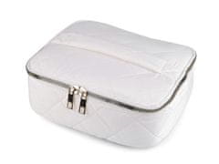 Kosmetická taška / kufřík prošívaný 24x20 cm - krémová nejsvět.