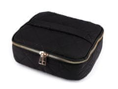 Kosmetická taška / kufřík prošívaný 24x20 cm - černá