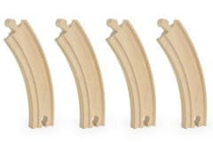 Dřevěné koleje zatáčka dlouhá 4 kusy