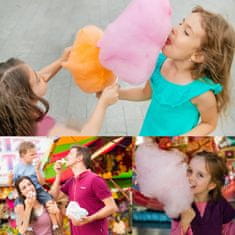 Netscroll Aparát na výrobu cukrové vaty s tyčinkami, růžový stroj na cukrovou vatu, přenosný, vhodný pro narozeninové oslavy a dětské párty, skvělý dárek, nadýchaná cukrová vata zaručena, CandyMaker