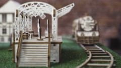 Wooden city 3D puzzle Železniční stanice 175 dílů