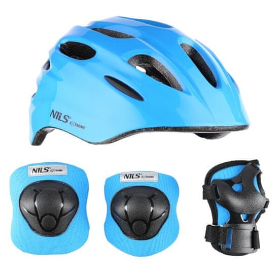 Nils Extreme helma s chrániči MTW01+H210 modrá