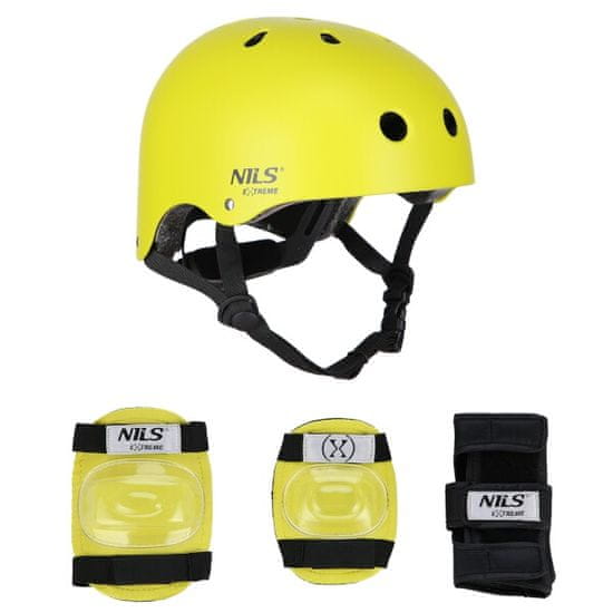 Nils Extreme helma s chrániči MR290+H230 žlutá