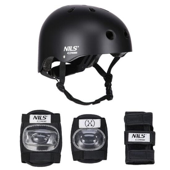 Nils Extreme helma s chrániči MR290+H230 černá