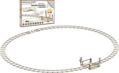 Wooden city 3D puzzle Kruhové koleje s přejezdem 159 dílů