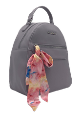 Marina Galanti backpack Květa – městský batoh v barvě lila s ozdobnou stuhou
