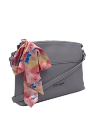 Marina Galanti crossbody bag Květa – kabelka přes tělo v lila s ozdobnou stuhou