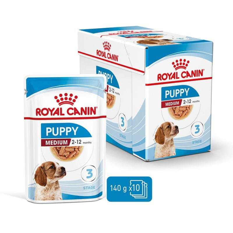 Levně Royal Canin kapsička Medium Puppy 10 x 140 g