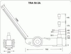 AHProfi Pneumatický pojízdný zvedák 50t/25t/10t (BR50-3A) - TRA50-3A