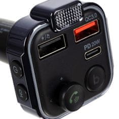 Northix Vysílač Bluetooth s nabíječkou do auta 12 V / 24 V 