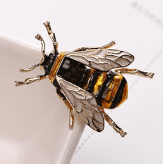 For Fun & Home Elegantní brož ve tvaru velkého hmyzu, zlatá bižuterní slitina, 2,5 cm * 3,7 cm