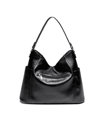 Camerazar "Elegantní dámská nýtovaná taška přes rameno, černá, ekologická kůže, 29x39x14 cm"