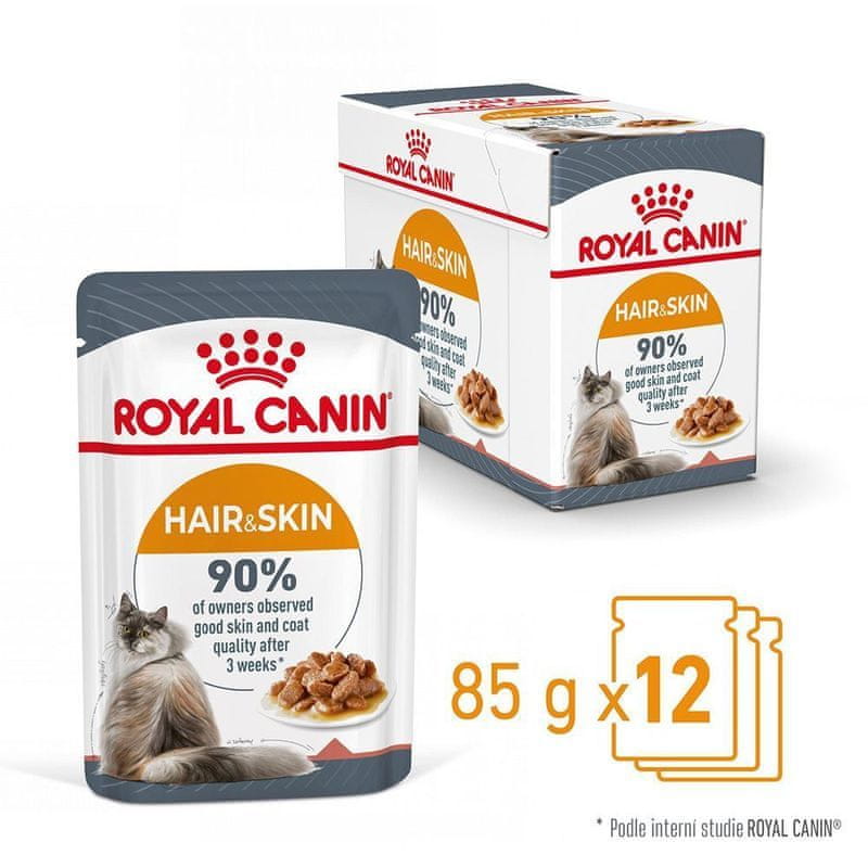 Levně Royal Canin kapsička Hair&Skin 12 x 85g