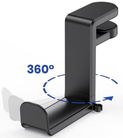 Veles-X Headphone Hanger 360 Degree Rotation Black