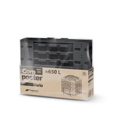 Kaxl Plastový kompostér 650l, černý COMPOGREEN VARIO IKST650C-S411