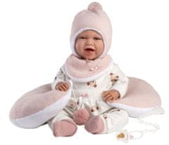 Llorens 74104 New Born - realistická panenka miminko se zvuky a měkkým látkovým tělem - 42 cm
