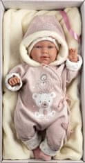Llorens 74106 New Born - realistická panenka miminko se zvuky a měkkým látkovým tělem - 42 cm