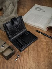Rovicky Elegantní kožená pánská peněženka Adis, černá