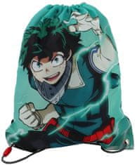 CurePink Batoh pytlík gym bag My Hero Academia: Izuku Midoriya (31 x 42 cm)