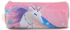 CurePink Školní penál na psací potřeby Unicorn: Rainbow Magic (22 x 8 x 8 cm)