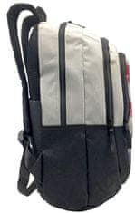 CurePink Školní batoh Naruto: Itachi (objem 26 litrů|30 x 44 x 20 cm) šedá tkanina