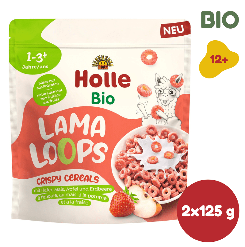 Levně Holle Bio cereálie Lama Loops 2 x 125 g