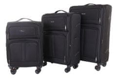 T-class® Sada 3 cestovních kufrů 932, černá - model 2024