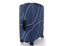 T-class® Obal na kufr (modrá s čárami), Velikost: M - 50 x 35 x 20 cm