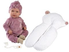 Llorens 74118 New Born - realistická panenka miminko se zvuky a měkkým látkovým tělem - 42 cm