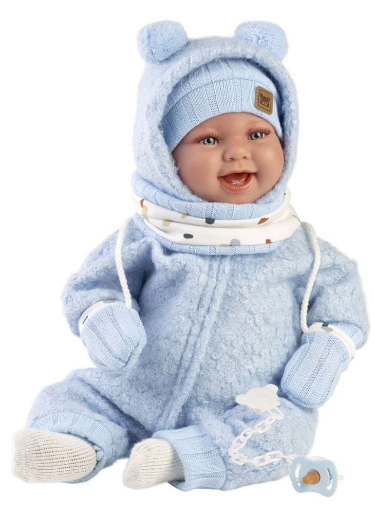 Levně Llorens 84479 New Born- realistická panenka miminko se zvuky a měkkým látkovým tělem - 44 cm