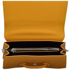 Maria C. Módní dámská koženková kabelka na rameno Reesen, žlutá