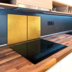 Wallmuralia Kuchyňská deska velká skleněná Zlatá folie pozadí 80x52 cm