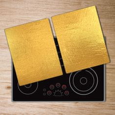Wallmuralia Kuchyňská deska velká skleněná Zlatá folie pozadí 80x52 cm