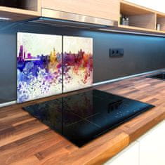 Wallmuralia Kuchyňská deska skleněná Barevné Chicago 80x52 cm