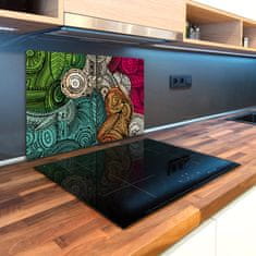 Wallmuralia Kuchyňská deska skleněná Abstraktní pírka 80x52 cm