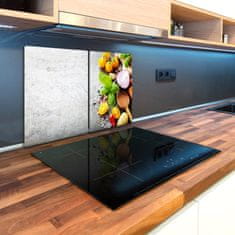Wallmuralia Kuchyňská deska velká skleněná Zelenina 2x40x52 cm