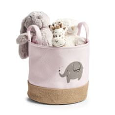 Zeller Dětský úložný box motiv slon, růžový 30x29cm