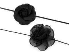 Kraftika 1ks (5 cm) černá náhrdelník květ gotický / ozdoba na krk