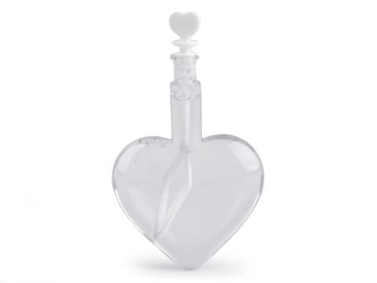 Kraftika 2ks (20 ml) bílá svatební bublifuk srdce
