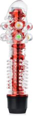 XSARA Gelový vibrátor s hroty a výčnělky, masírující hůlka rozkoše - 73818630