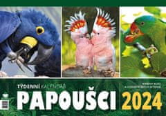 Alena Winnerová: Kalendář 2024 Papoušci - týdenní, stolní