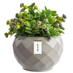 botle Keramický květináč, barva šedá 13,5 cm V12,5 cm lesklý